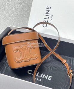 Replica Celine Small Box Cuir Triomphe In Smooth Calfskin 199263 Tan 2