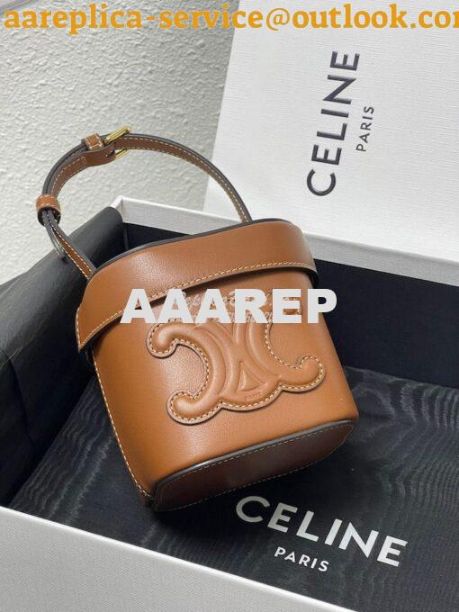 Replica Celine Small Box Cuir Triomphe In Smooth Calfskin 199263 Tan 3