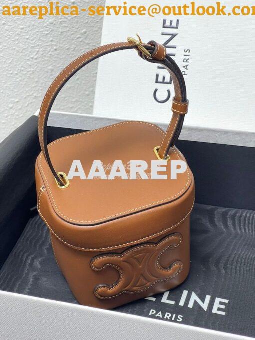 Replica Celine Small Box Cuir Triomphe In Smooth Calfskin 199263 Tan 5