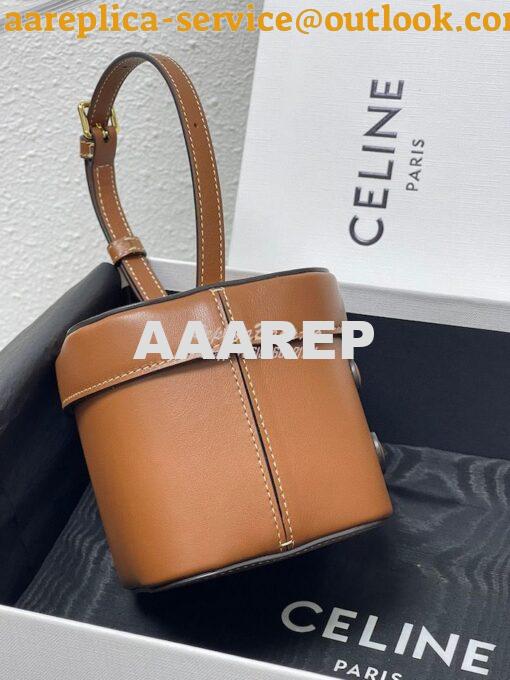 Replica Celine Small Box Cuir Triomphe In Smooth Calfskin 199263 Tan 6