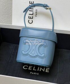 Replica Celine Small Box Cuir Triomphe In Smooth Calfskin 199263 Denim