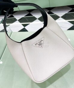 Replica Prada Leather Handbag 1BC127 Chalk 2