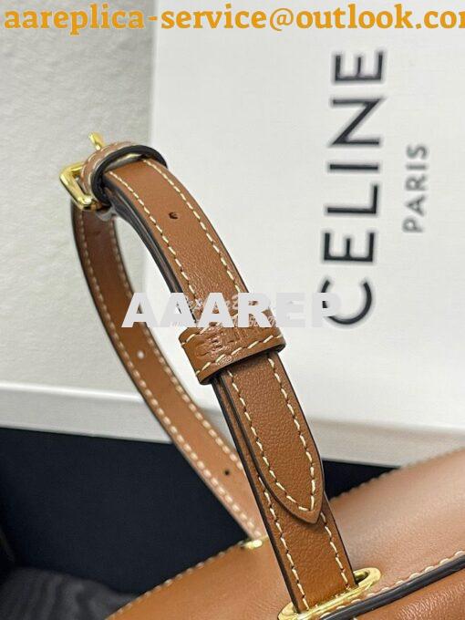 Replica Celine Small Box Cuir Triomphe In Smooth Calfskin 199263 Tan 7