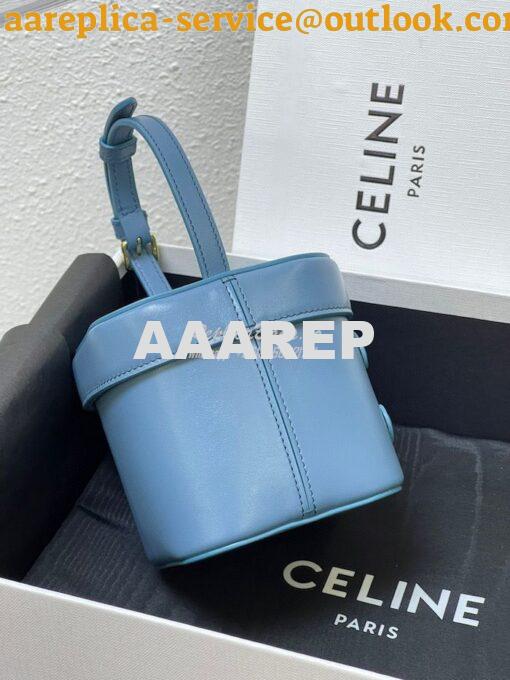 Replica Celine Small Box Cuir Triomphe In Smooth Calfskin 199263 Denim 8