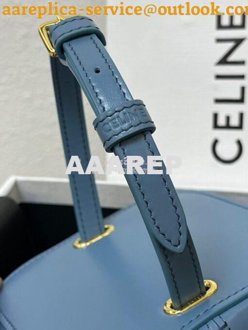 Replica Celine Small Box Cuir Triomphe In Smooth Calfskin 199263 Denim 9