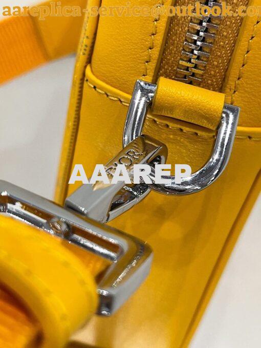 Replica Dior World Tour Messenger Pouch Yellow Oblique Galaxy Leather 6