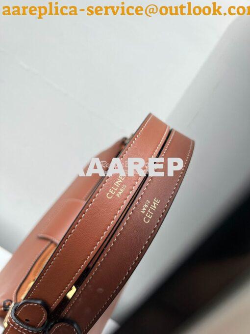 Replica Celine Medium Ava Triomphe Bag In Smooth Calfskin 114493 Tan 9