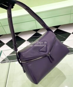 Replica Prada Signaux Bag Padded Nappa Leather 1BC165 Violet