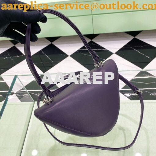 Replica Prada Padded Nappa Leather Handbag 1BA315 Violet 7