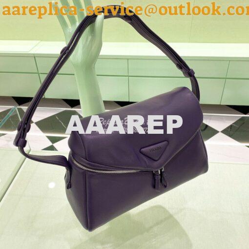 Replica Prada Signaux Bag Padded Nappa Leather 1BC165 Violet 3