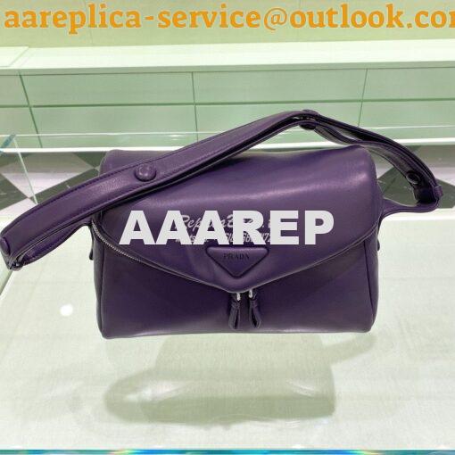 Replica Prada Signaux Bag Padded Nappa Leather 1BC165 Violet 4