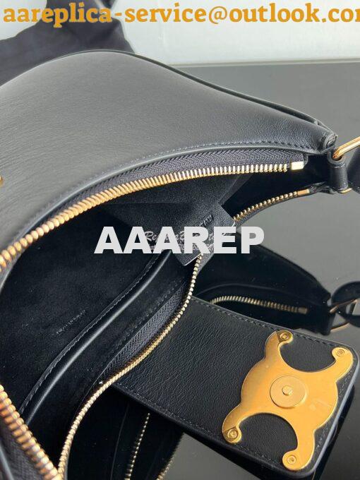 Replica Celine Medium Ava Triomphe Bag In Smooth Calfskin 114493 Black 9