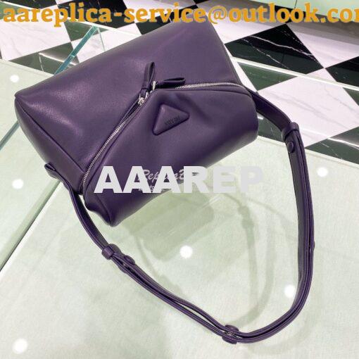 Replica Prada Signaux Bag Padded Nappa Leather 1BC165 Violet 7