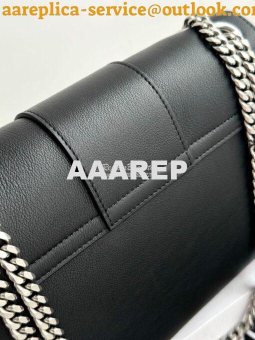 Replica Celine Medium Victoire Bag In Supple Calfskin 115853 Black Sil 7