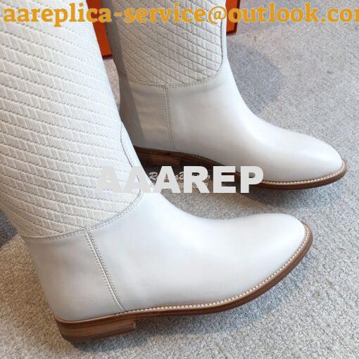 Replica Hermes Jumping Boot in calfskin with "H en Biais" motif H21212 9