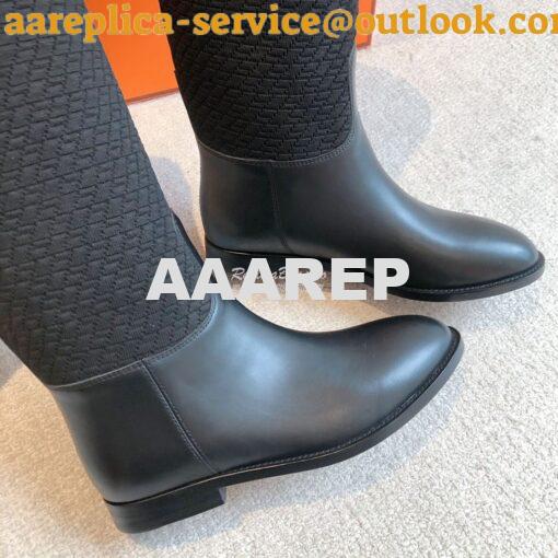 Replica Hermes Jumping Boot in calfskin with "H en Biais" motif H21212 8