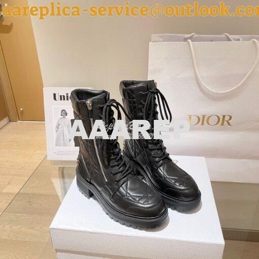 Replica Dior D-Leader Ankle Boot Black Quilted Cannage Calfskin KCI733 4