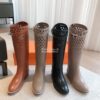 Replica Hermes Jumping Boot in perforated Heritage calfskin H231241Z E 12