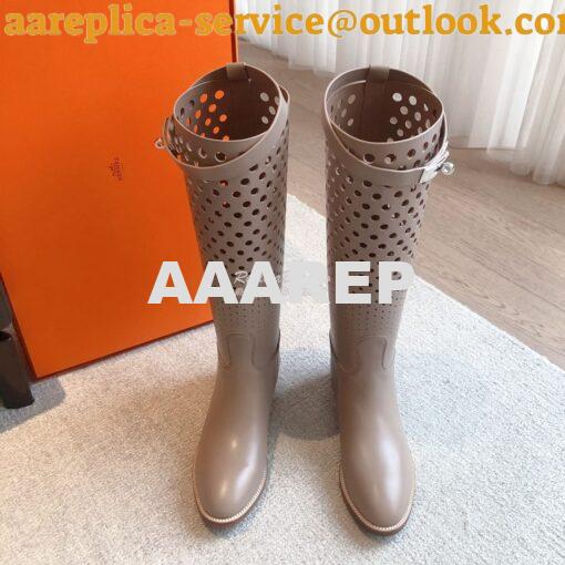 Replica Hermes Jumping Boot in perforated Heritage calfskin H231241Z L 5