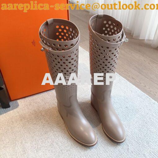 Replica Hermes Jumping Boot in perforated Heritage calfskin H231241Z L 6