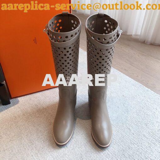 Replica Hermes Jumping Boot in perforated Heritage calfskin H231241Z E 2