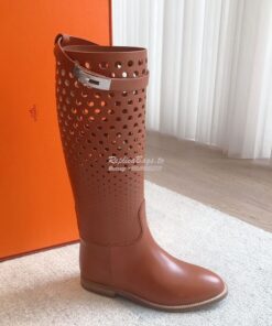 Replica Hermes Jumping Boot in perforated Heritage calfskin H231241Z B