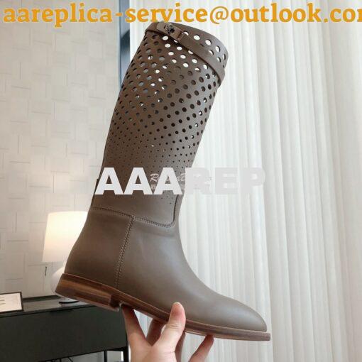 Replica Hermes Jumping Boot in perforated Heritage calfskin H231241Z E 5