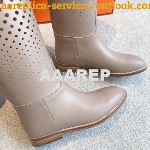 Replica Hermes Jumping Boot in perforated Heritage calfskin H231241Z L 9