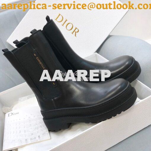 Replica Dior Trial Ankle Boot Black Calfskin KCI712V 2