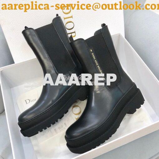 Replica Dior Trial Ankle Boot Black Calfskin KCI712V 3