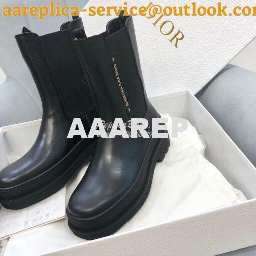 Replica Dior Trial Ankle Boot Black Calfskin KCI712V 4