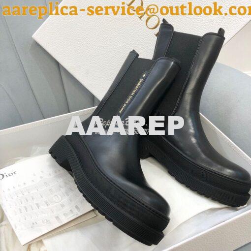 Replica Dior Trial Ankle Boot Black Calfskin KCI712V 5