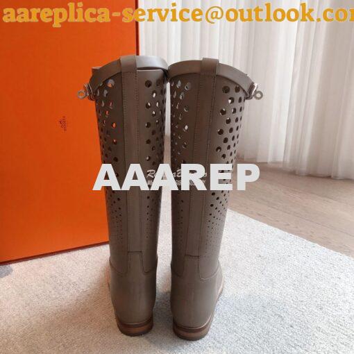 Replica Hermes Jumping Boot in perforated Heritage calfskin H231241Z E 7