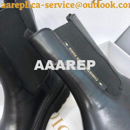 Replica Dior Trial Ankle Boot Black Calfskin KCI712V 6