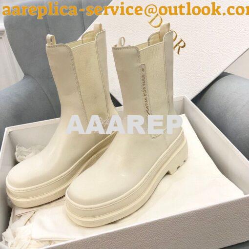 Replica Dior Trial Ankle Boot White Calfskin KCI712V