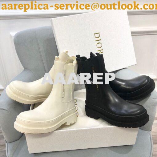 Replica Dior Trial Ankle Boot White Calfskin KCI712V 2