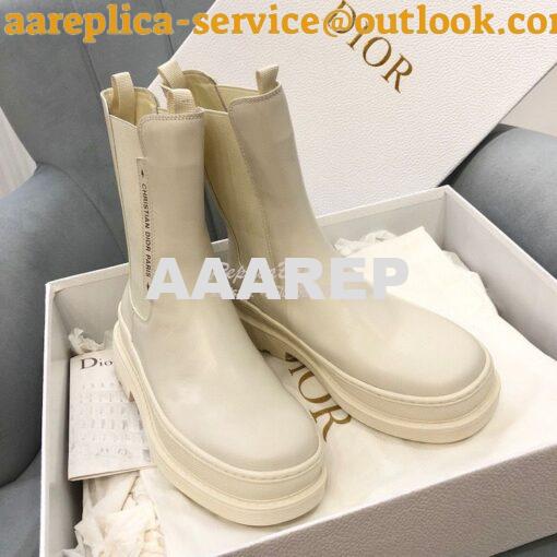 Replica Dior Trial Ankle Boot White Calfskin KCI712V 3