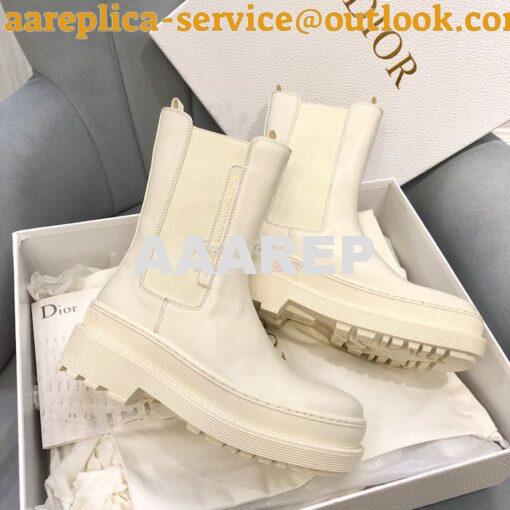 Replica Dior Trial Ankle Boot White Calfskin KCI712V 4