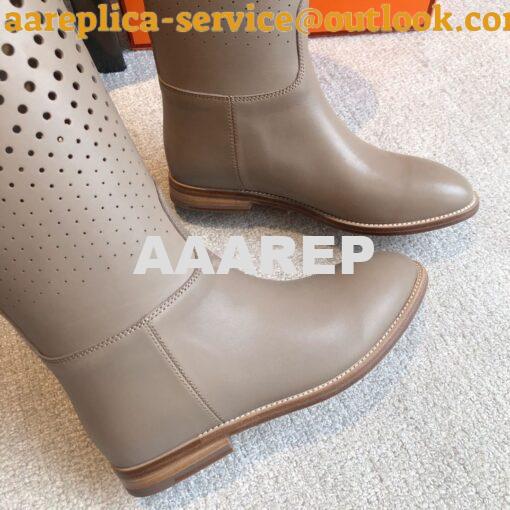 Replica Hermes Jumping Boot in perforated Heritage calfskin H231241Z E 9