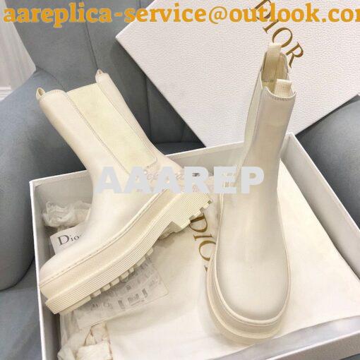 Replica Dior Trial Ankle Boot White Calfskin KCI712V 5