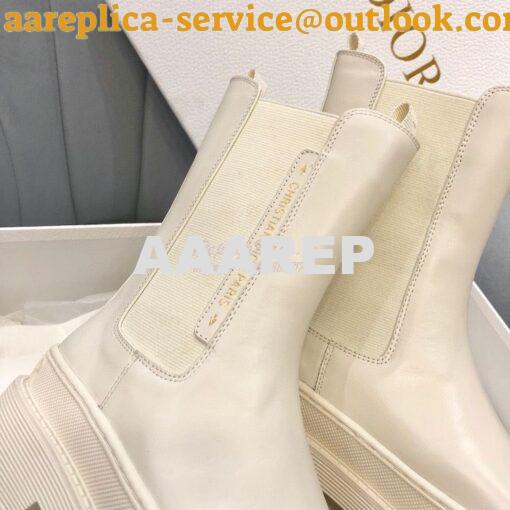 Replica Dior Trial Ankle Boot White Calfskin KCI712V 6