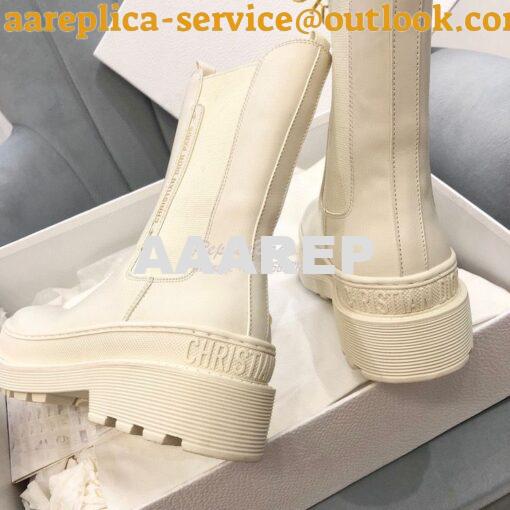 Replica Dior Trial Ankle Boot White Calfskin KCI712V 8