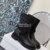 Replica Dior D-Major Ankle Long Boot Taupe and Black Technical Fabric 9