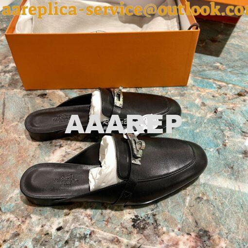 Replica Hermes OZ Mule in Goatskin H221081Z 3