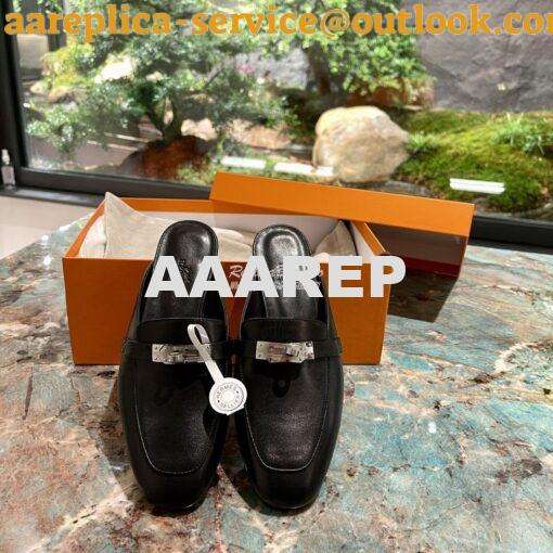 Replica Hermes OZ Mule in Goatskin H221081Z 7