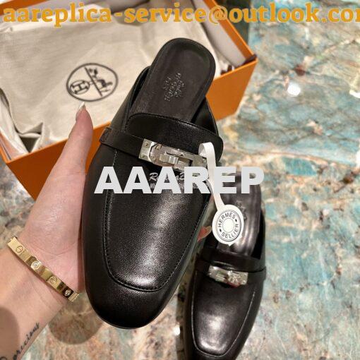 Replica Hermes OZ Mule in Goatskin H221081Z 9