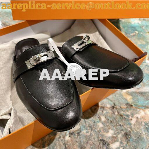 Replica Hermes OZ Mule in Goatskin H221081Z 10