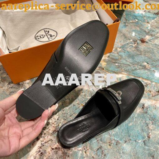 Replica Hermes OZ Mule in Goatskin H221081Z 12