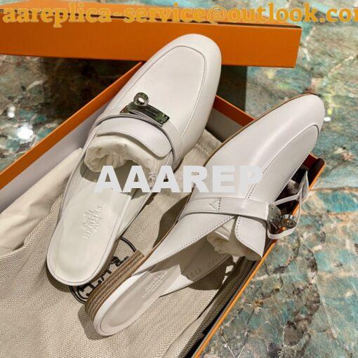 Replica Hermes OZ Mule in calfskin H221256Z 7