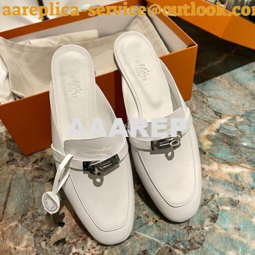 Replica Hermes OZ Mule in calfskin H221256Z 9